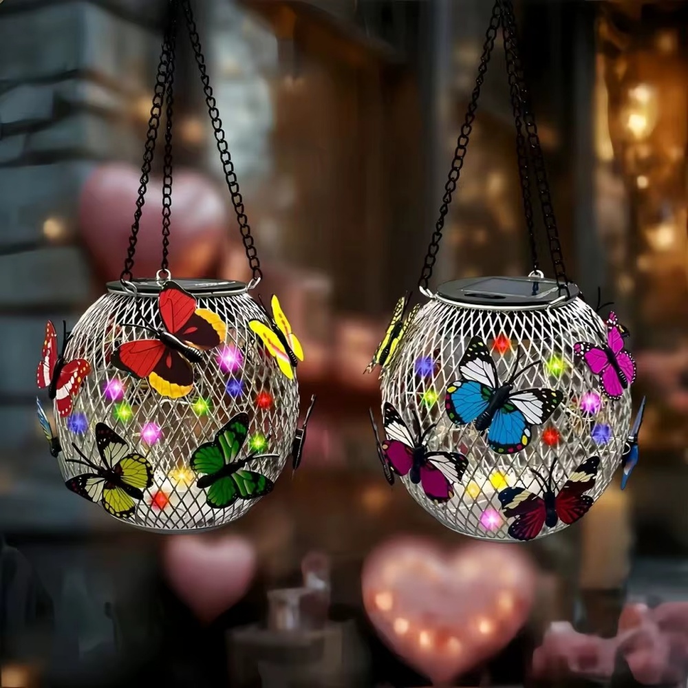Solar Lantern Iron Art Outdoor - Solar Lantern Hanging 评论和价格